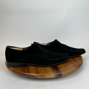 Mens Louis Vuitton Black Suede Square Toe Dress Shoes Derby Oxfords Size UK 9.5